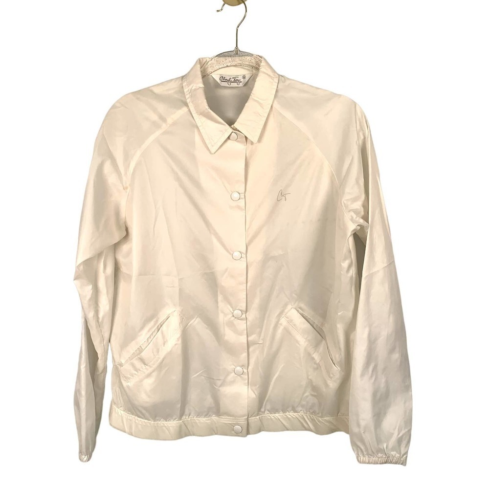 Cheryl Tiegs Vintage 1970's Off White Windbreaker Jacket Size Vintage M